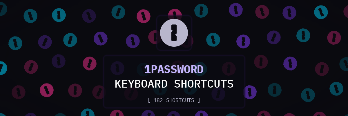 1Password keyboard shortcuts