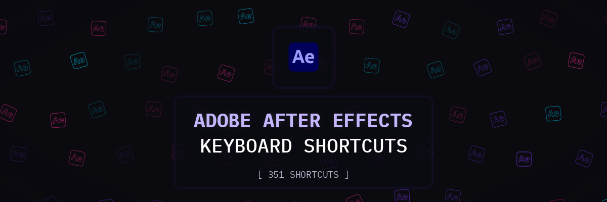 Adobe After Effects keyboard shortcuts