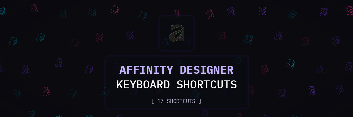 Affinity Designer keyboard shortcuts