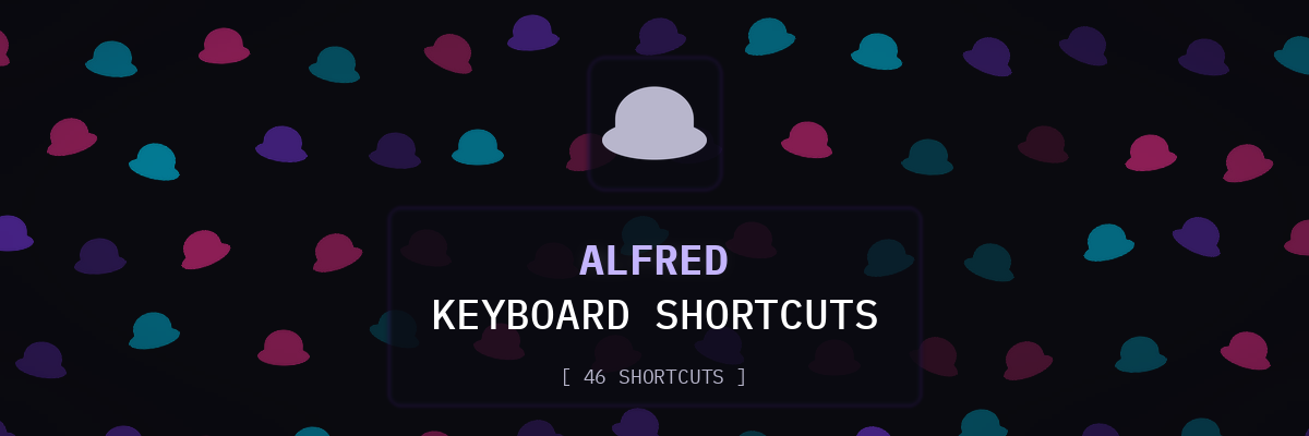 Alfred keyboard shortcuts
