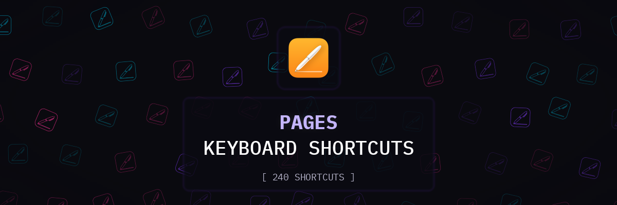 Pages keyboard shortcuts
