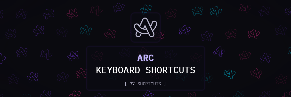 Arc keyboard shortcuts