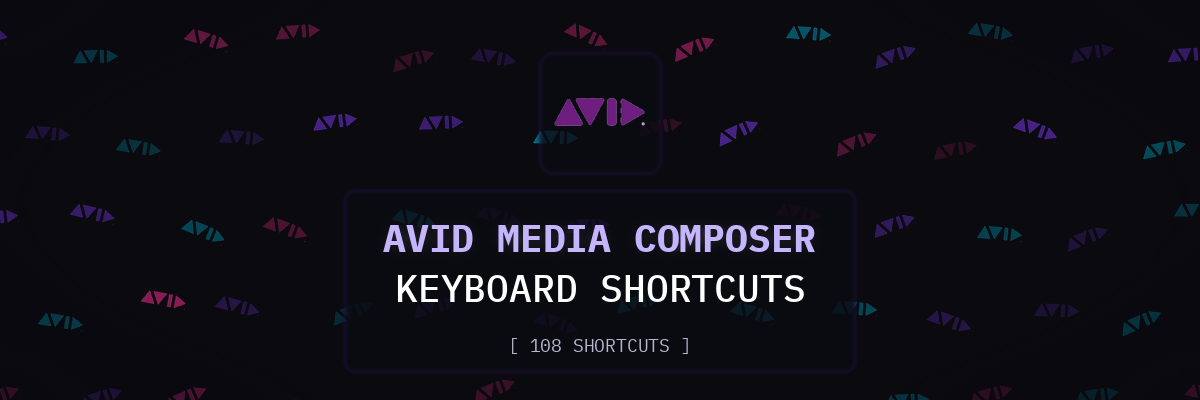 Avid Media Composer keyboard shortcuts