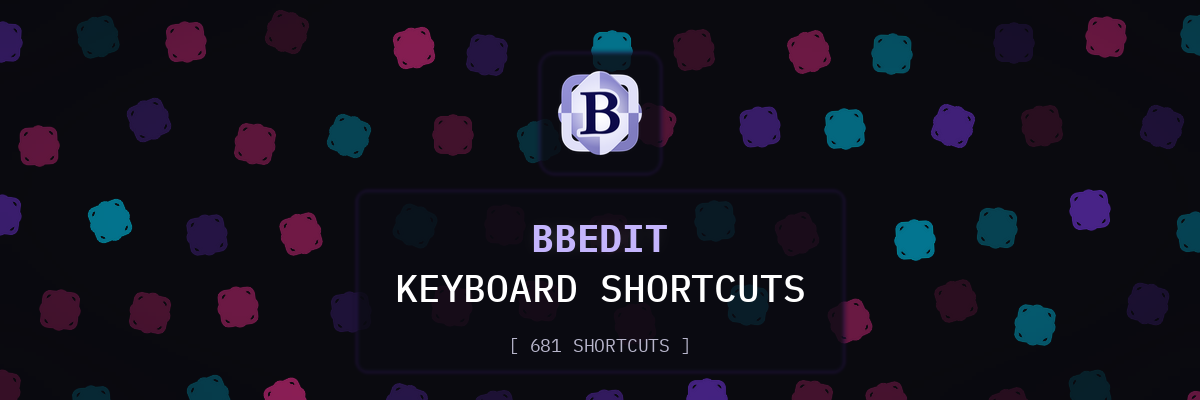BBEdit keyboard shortcuts