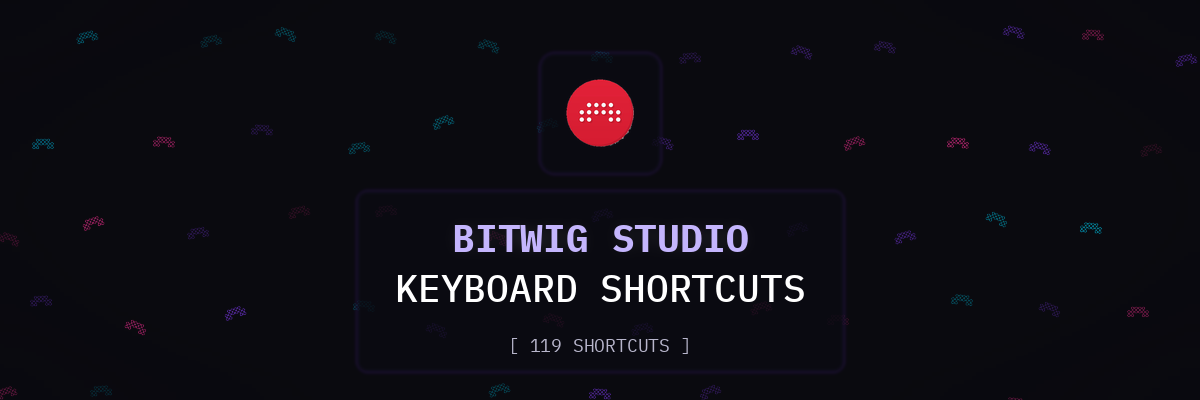 Bitwig Studio keyboard shortcuts