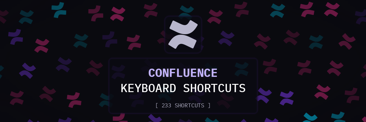 Confluence keyboard shortcuts