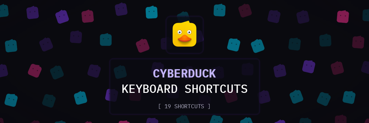 Cyberduck keyboard shortcuts