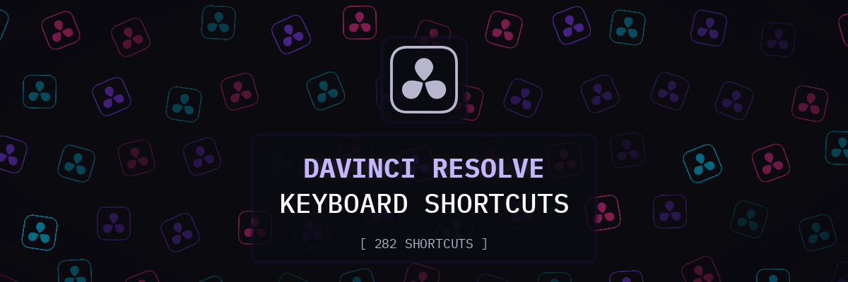 DaVinci Resolve keyboard shortcuts