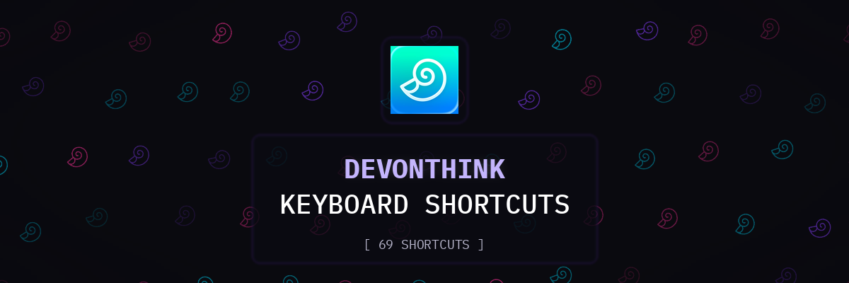 DEVONthink keyboard shortcuts