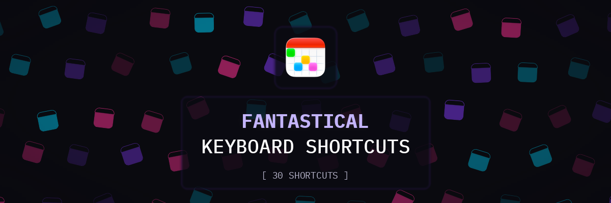 Fantastical keyboard shortcuts