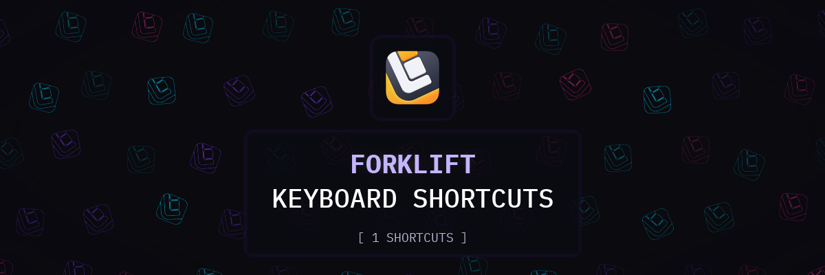 ForkLift keyboard shortcuts
