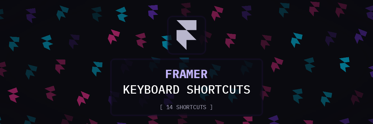 Framer keyboard shortcuts