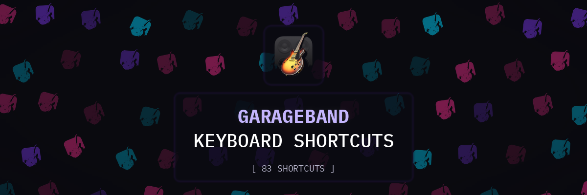 GarageBand keyboard shortcuts