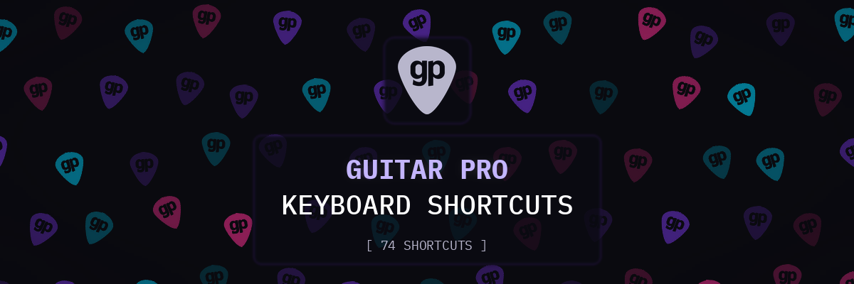Guitar Pro keyboard shortcuts