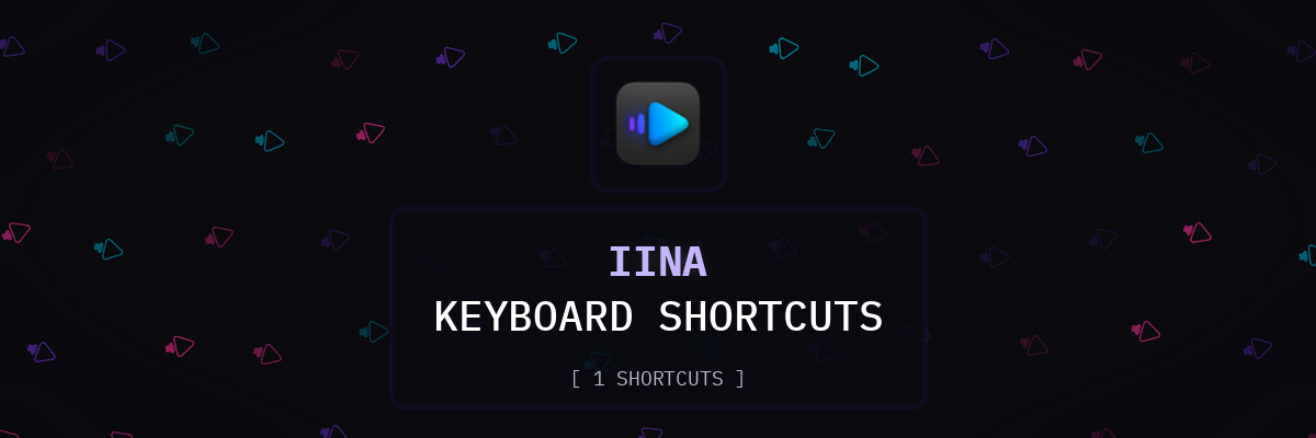 IINA keyboard shortcuts