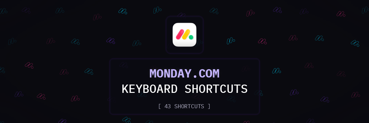 Monday.com keyboard shortcuts
