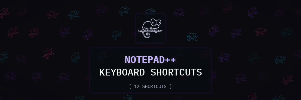 Notepad++ keyboard shortcuts