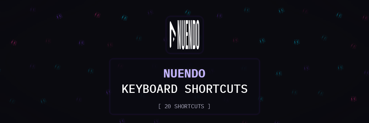 Nuendo keyboard shortcuts