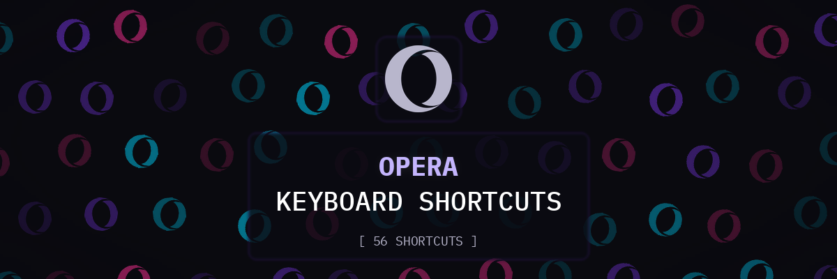 Opera keyboard shortcuts