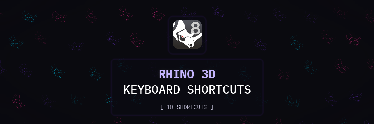 Rhino 3D keyboard shortcuts