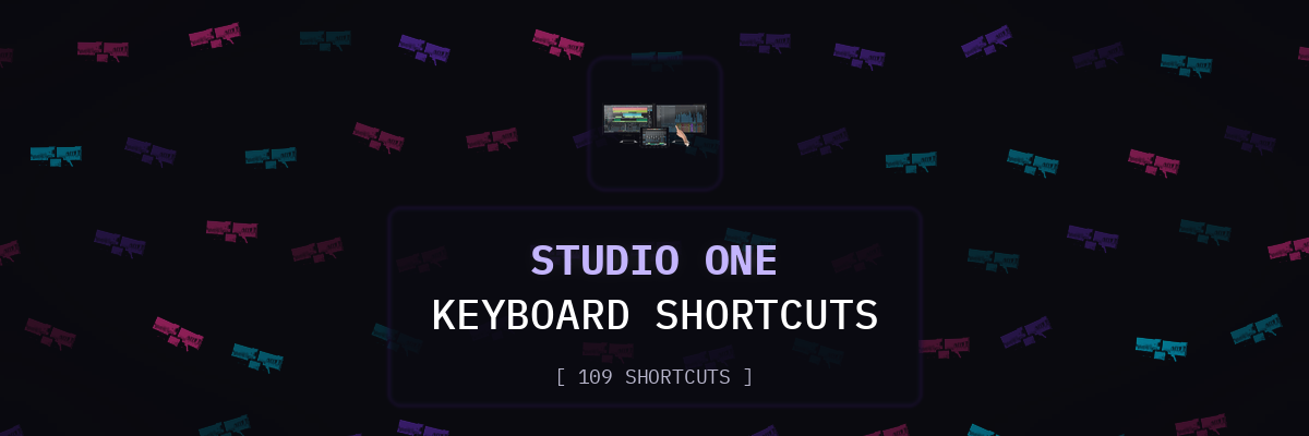 Studio One keyboard shortcuts