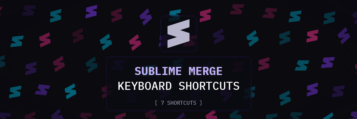 Sublime Merge keyboard shortcuts