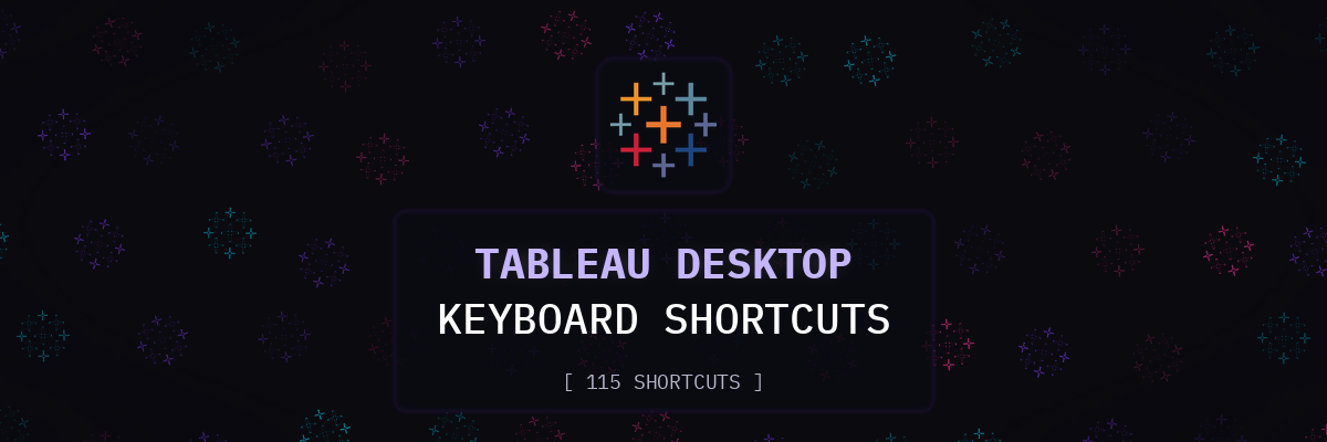 Tableau Desktop keyboard shortcuts