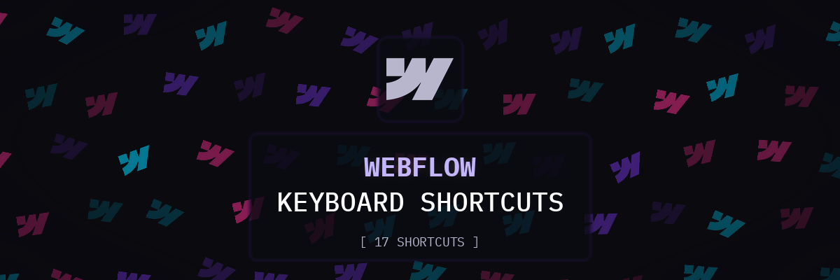 Webflow keyboard shortcuts