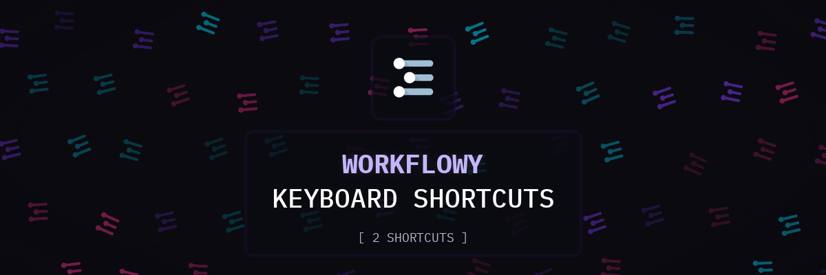 WorkFlowy keyboard shortcuts