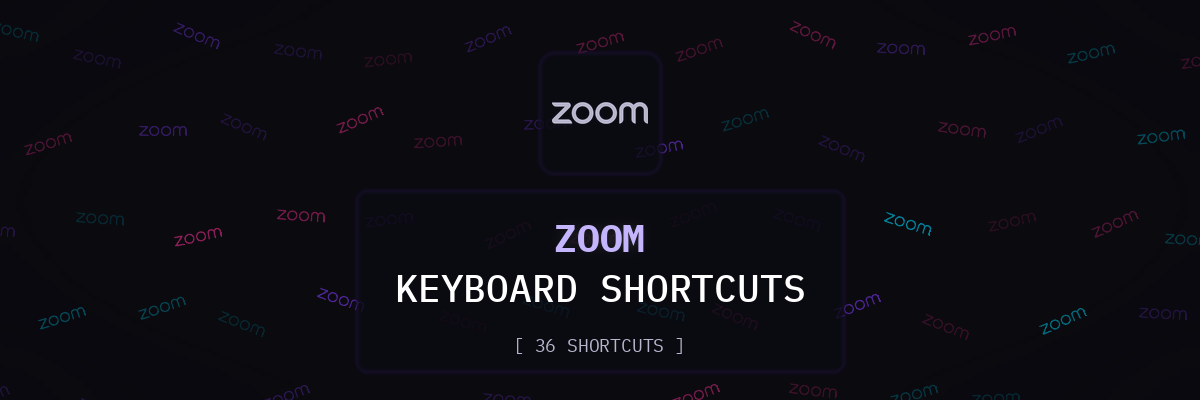 Zoom keyboard shortcuts